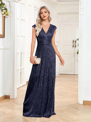 Surplice Neck Formal Dress