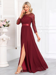 Navy Sequin One‑Shoulder A‑Line Maxi Evening Gown