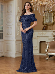 One-Shoulder Sequin Mermaid Dress
