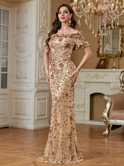 One-Shoulder Sequin Mermaid Dress
