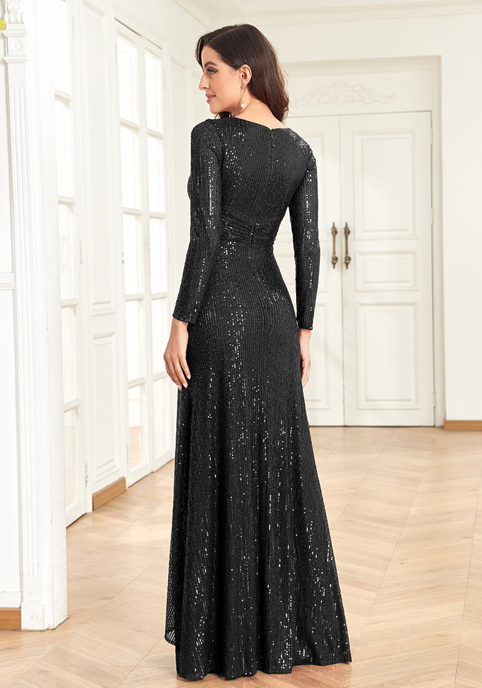 Beaded V-neck Elegant Evening Dresses | XUIBOL https://www.xuibol.com Beaded V-neck Elegant Evening Dresses | XUIBOL https://www.xuibol.com