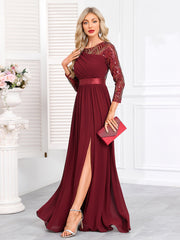 Navy Sequin One‑Shoulder A‑Line Maxi Evening Gown