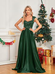 V-neck Floor Length Dress