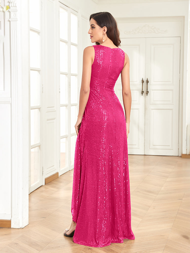 XUIBOL | Sleeveless V-neck Elegant Evening Dresses