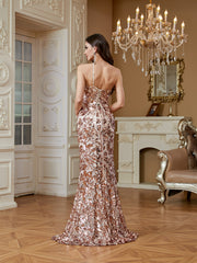 Sexy backless asymmetrical dress
