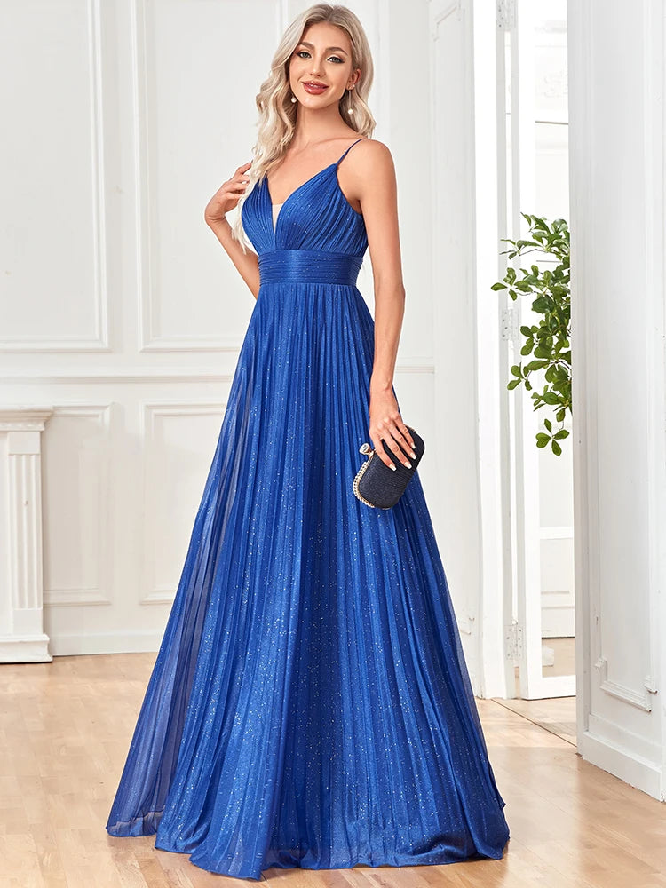 XUIBOL | Blue Backless Prom Party Women Maxi Cocktail Vestidos