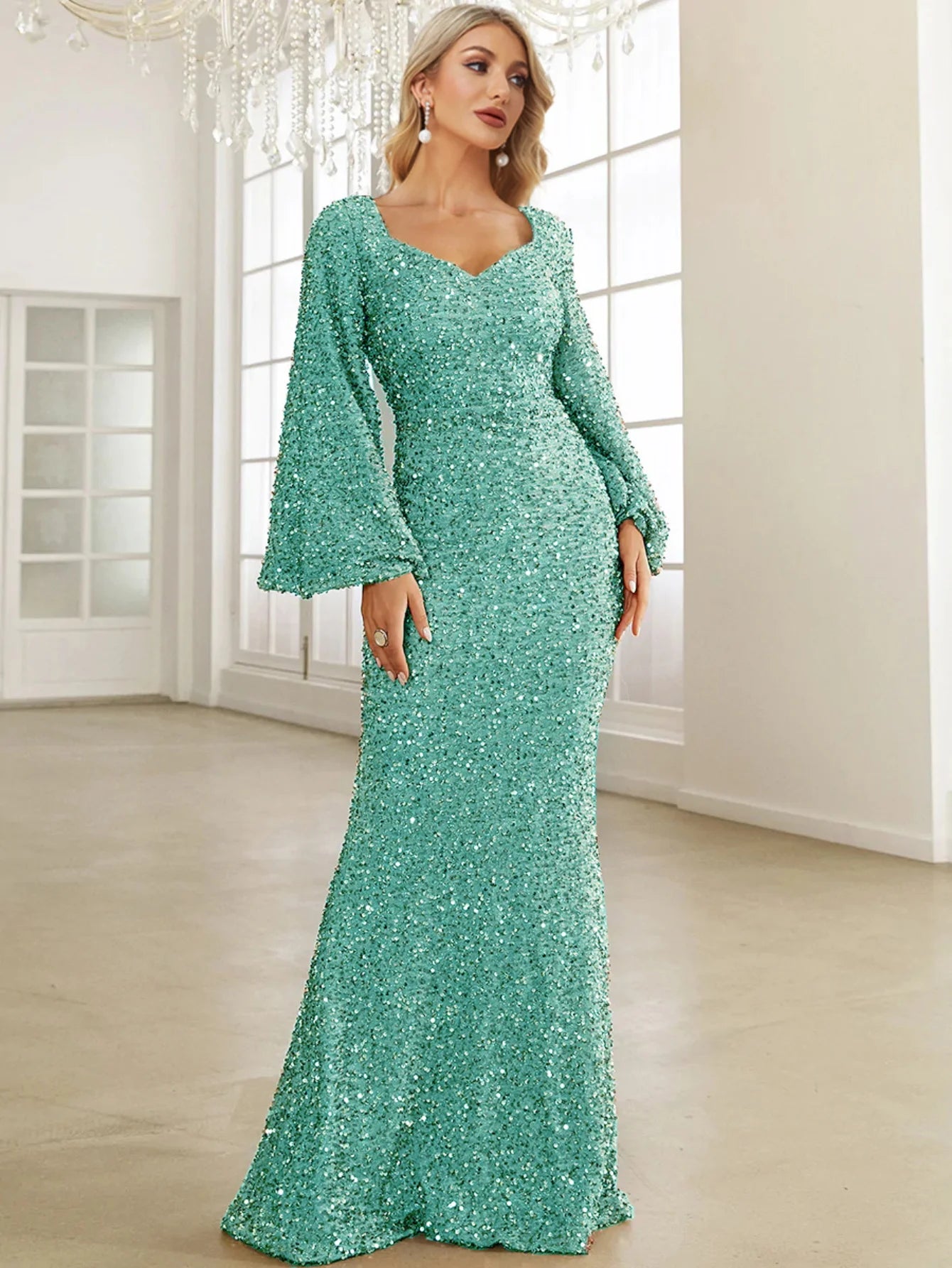 XUIBOL |  Elegant Evening Dress Party Maxi Dress Ladies Trailing Dresses