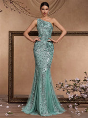 Elegant  Mermaid Formal Bridesmaid Party Maxi Prom