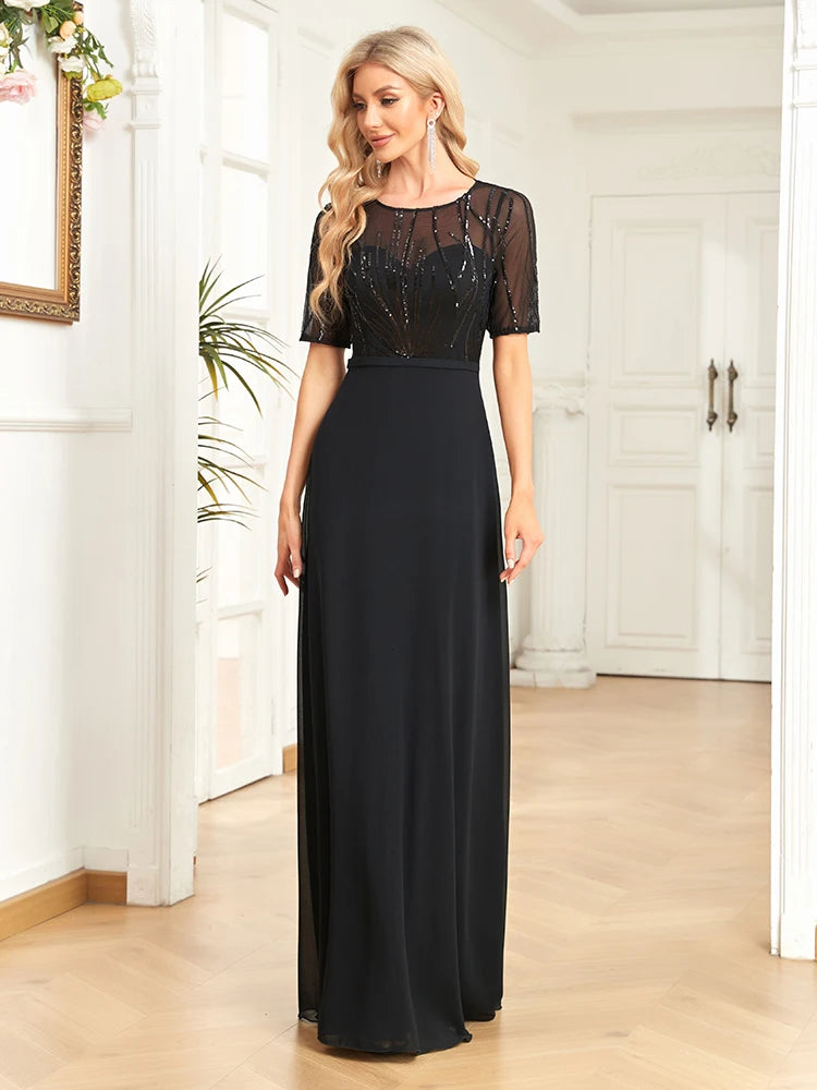 Sequin Formal Evening Dress