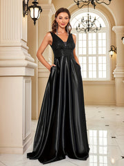 Sequin Sleeveless Bridesmaid Dress
