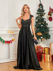 V-neck Floor Length Dress