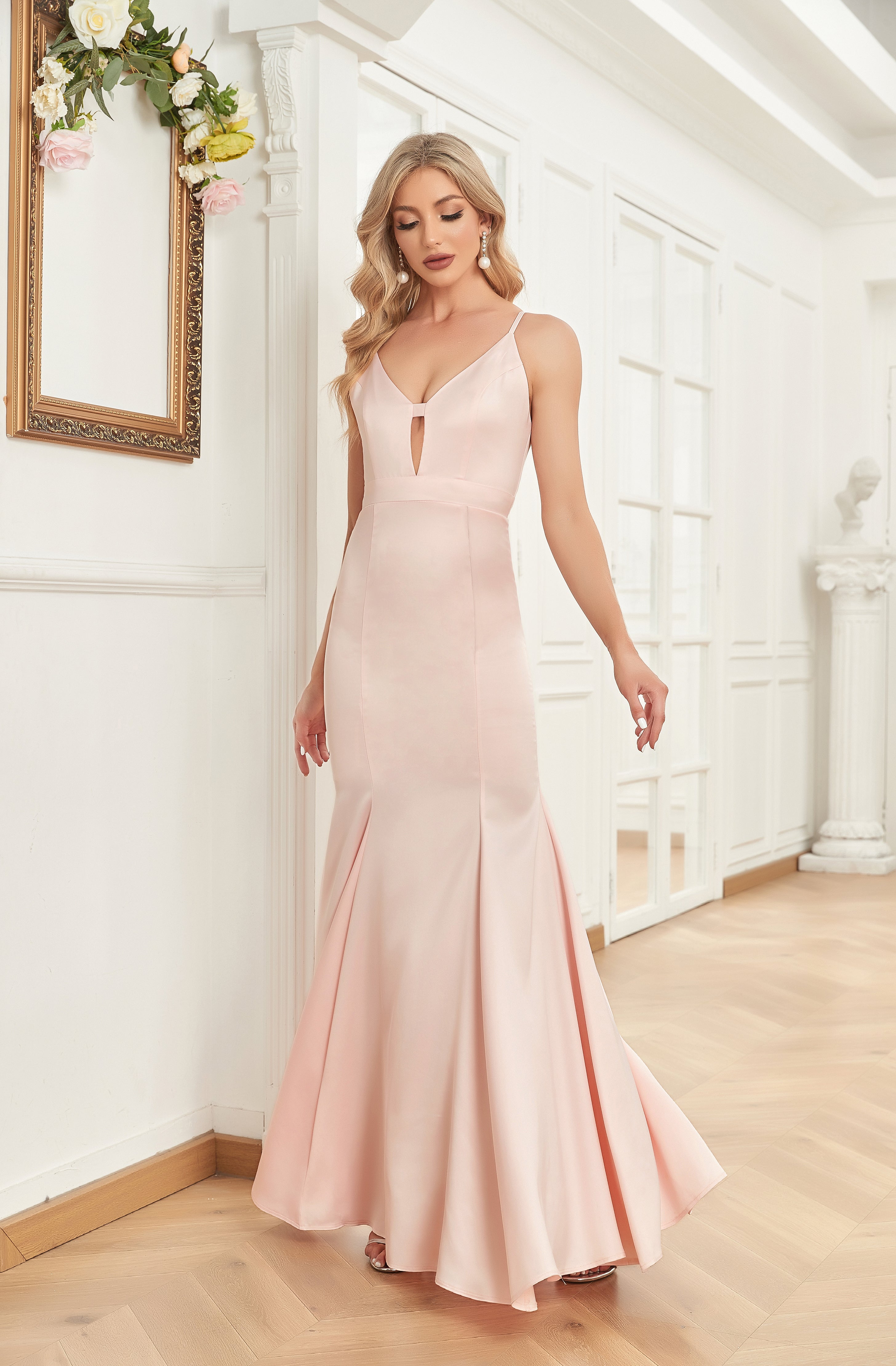 allover_stretch_satin_corset_sheath_dresses_pink
