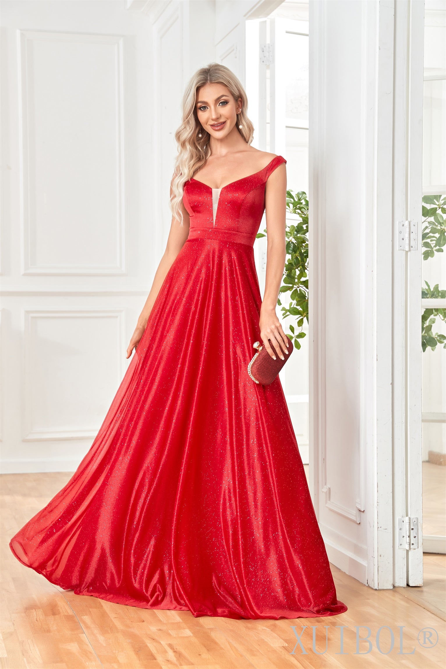 XUIBOL | Red_Hot_Silver_Dress_Red