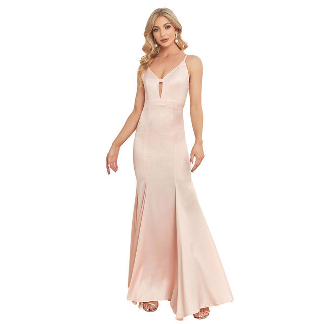 allover_stretch_satin_corset_sheath_dresses_pink